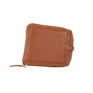 Burmuk Men’s Genuine Leather Full Zipper Wallet