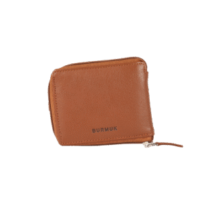 Burmuk Men’s Genuine Leather Full Zipper Wallet