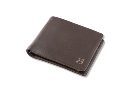 Genuine Nappa Leather Slim Wallet for Men – Handmade Stitchless Design with Coin Pocket